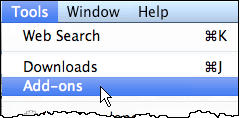 Firefox 3 selecting Options from Tools menu